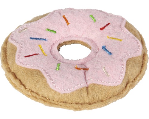 Jouet pour chat Karlie Textile Donut 7,5 cm rose vif