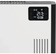 Detailansicht eines elektrischen Heizkörpers mit digitaler Anzeige