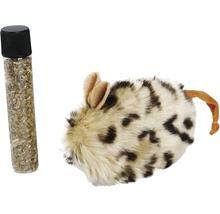 Jouet pour chat Karlie Souris en peluche avec cataire 10 cm-thumb-0