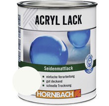 Acryllack Seidenmattlack Dose mit Blauer Engel Siegel und Hornbach Logo