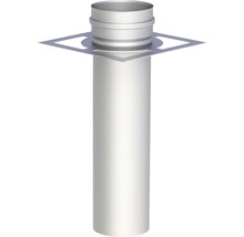 Élément de cheminée en acier inoxydable avec passage de toit carré