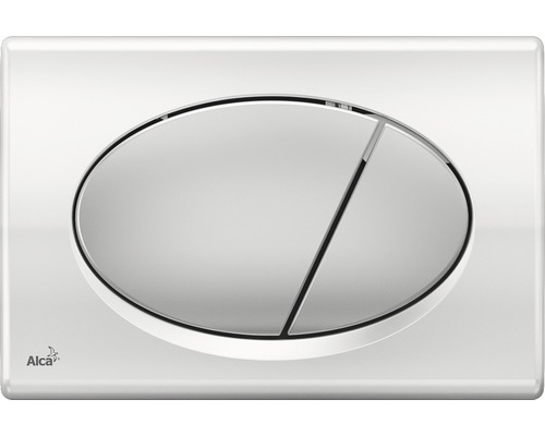 Plaque de commande Alca basic plaque chrome brillant / touche chrome mat M73 Plaque de chasse d''eau de toilette avec deux boutons pour différents volumes de chasse