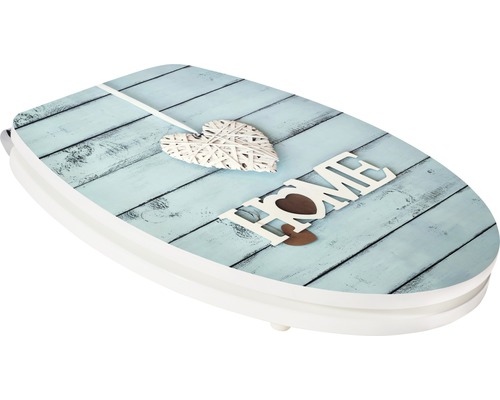 Toilettendeckel mit Holzoptik und Home-Dekoration