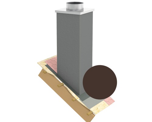Hotte de cheminée Furado F 100cm peinte RAL 8017 Dimensions intérieures 19x19 cm Dimensions extérieures 29x29cm brillant