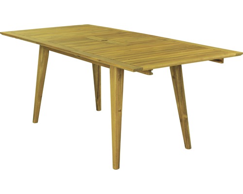 Table de jardin extensible en bois avec quatre pieds