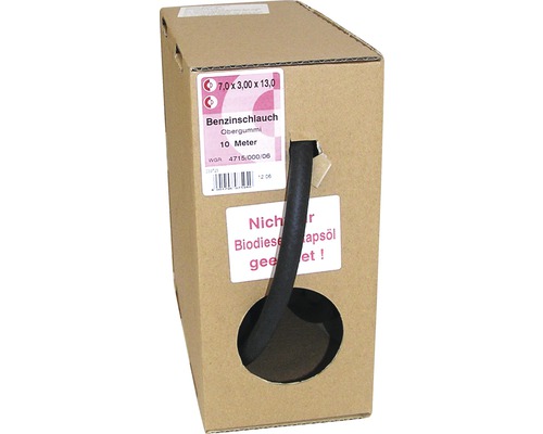 Tuyau d''essence en caoutchouc, 10 mètres, en emballage carton