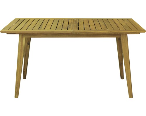 Table de jardin en bois avec des lamelles