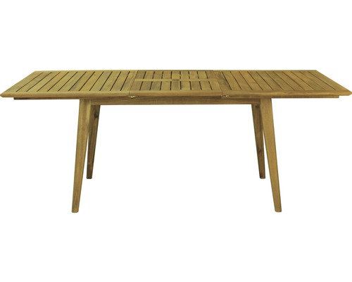 Table de jardin extensible en bois avec motif à lamelles
