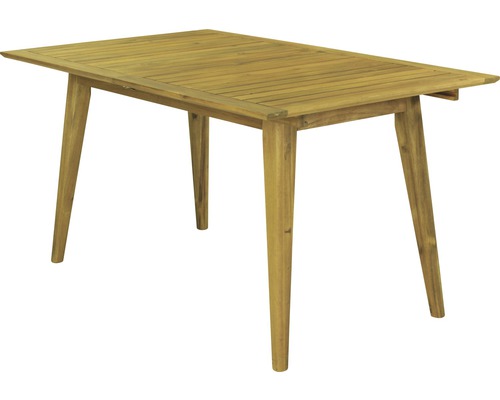 Table de jardin rectangulaire en bois avec quatre pieds