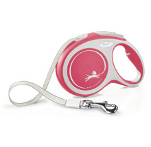 Laisse pour chiens flexi Comfort sangle Taille L jusqu'à 50 kg 8 m rouge