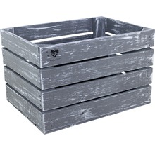 Caisse de rangement en bois grise