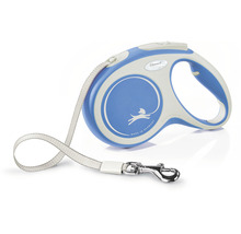 Laisse pour chiens flexi Comfort sangle Taille M jusqu'à 25 kg 5 m bleu