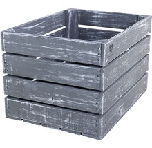 Caisse de rangement en bois grise