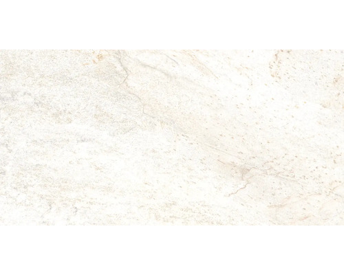 Feinsteinzeug Wand- und Bodenfliese Quarzite Blanco 32 x 62,5 x 0,9 cm