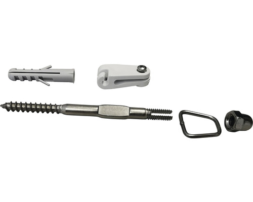 Matériel de fixation comprenant cheville, suspension, vis, crochet et écrou