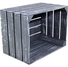 Caisse de rangement en bois grise