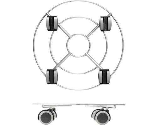 Chariot à plantes en métal avec roulettes
