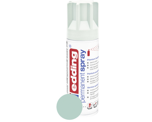Spray permanent edding® mild mint (Mellow) mat 200 ml Aérosol de peinture permanente Edding avec échantillon de couleur