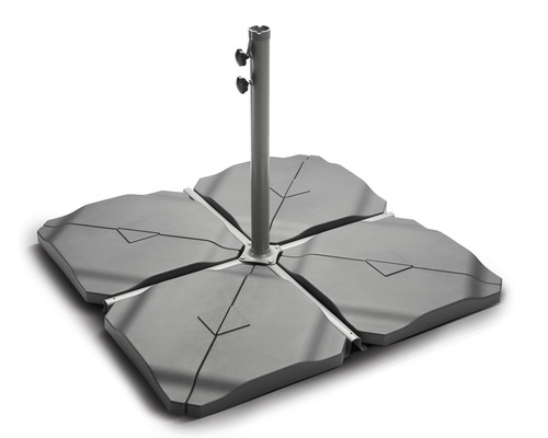 Support de parasol avec quatre plaques en béton