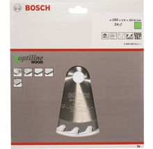 Kreissägeblatt Optiline Wood Bosch H Ø 190x20 Z 24