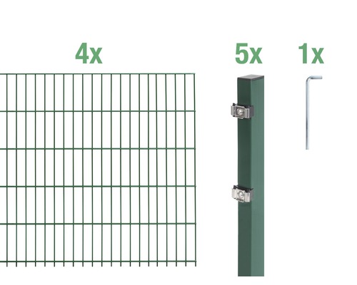 Kit de panneaux rigides double fil ALBERTS 6/5/6 800 x 100 cm vert