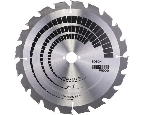 Lame de scie circulaire Construct for Wood S Ø 315x30 Z 20 Lame de scie circulaire pour le travail du bois