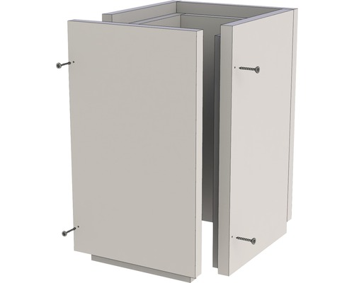 Meuble bas de salle de bains assemblé avec vis