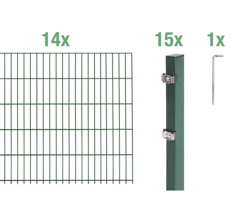 Doppelstabmatten-Set ALBERTS 6/5/6 2800 x 80 cm grün