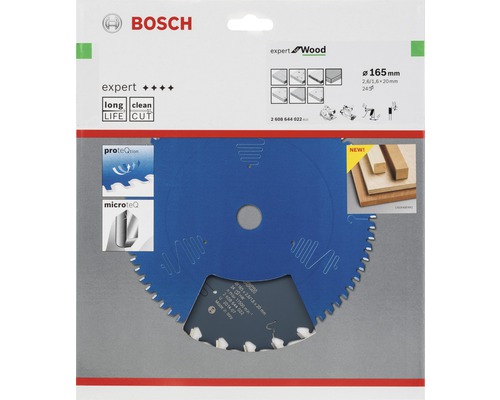 Lame de scie circulaire Bosch Expert Wood, diamètre 165 millimètres