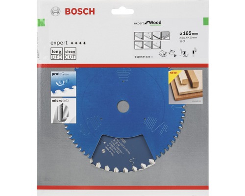 Lame de scie circulaire Bosch Expert Wood de 165 millimètres de diamètre