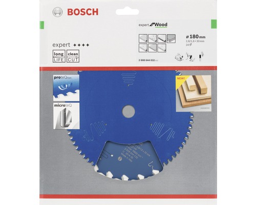 Lame de scie circulaire Bosch Expert Wood, 180 millimètres de diamètre