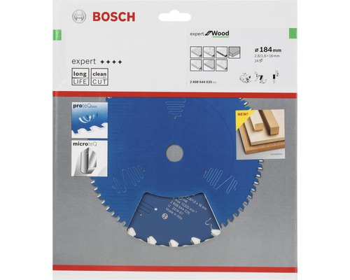 Lame de scie Bosch Expert Wood, diamètre 184 mm