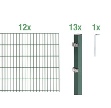 Kit complet de clôture avec éléments de clôture, poteaux et accessoires