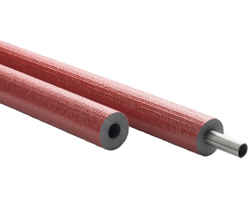 PE-Schlauch Stabil rot 15x13mm x 2m Rohrisolierung mit Ummantelung