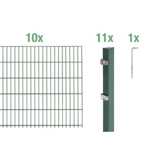 Kit complet de clôture avec éléments de clôture, poteaux et outils