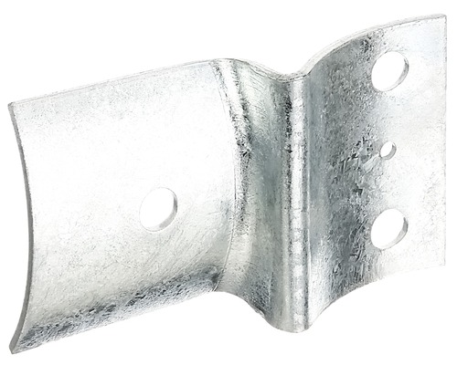 Ferrure avec tige de verrouillage pour clôture 70x117,5mm, galvanisée à chaud Support de poteau en métal avec trous de fixation