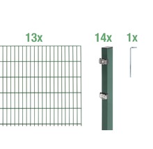 Kit complet de clôture avec éléments de clôture, poteaux de clôture et clé Allen