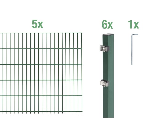 Kit de panneaux rigides double fil ALBERTS 6/5/6 1000 x 80 cm vert