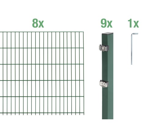 Kit de panneaux rigides double fil ALBERTS 6/5/6 1600 x 100 cm vert