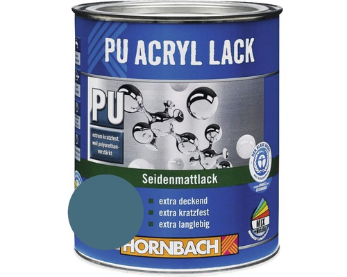 Laque couleur PU HORNBACH laque acrylique mate satinée Bisbeet turquoise 375 ml