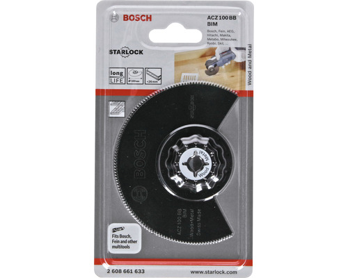 Lame de scie Bosch Starlock ACZ 100 BB BIM pour bois et métal