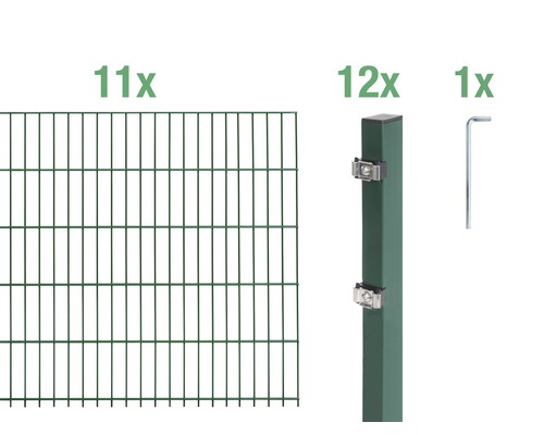 Kit de panneaux rigides double fil ALBERTS 6/5/6 2200 x 100 cm vert