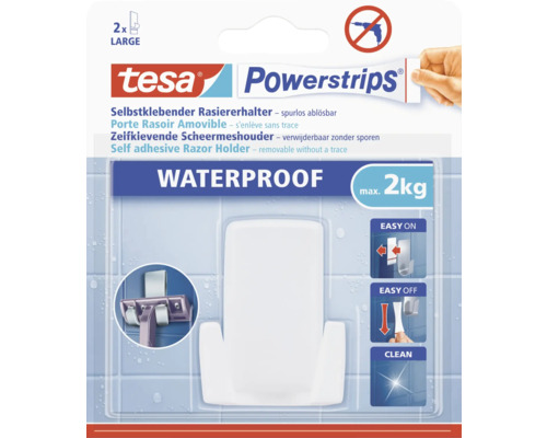 Support de rasoir Tesa Wave blanc Waterproof