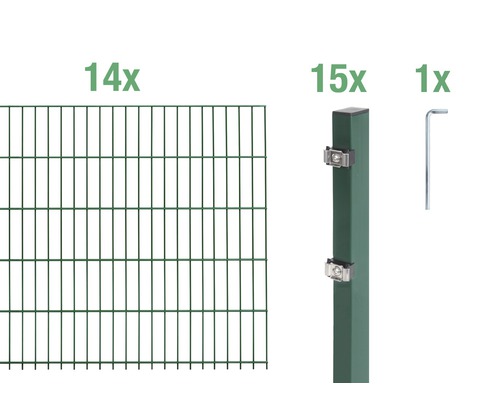 Kit de panneaux rigides double fil ALBERTS 6/5/6 2800 x 120 cm vert