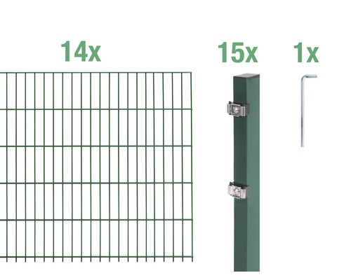 Kit de panneaux rigides double fil ALBERTS type 6/5/6 2800 x 100 cm vert Kit de panneaux rigides double fil ALBERTS type 6/5/6 2800 x 100 cm vert