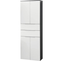 Hochschrank FACKELMANN Style Breite 60 cm weiß anthrazit fertig montiert