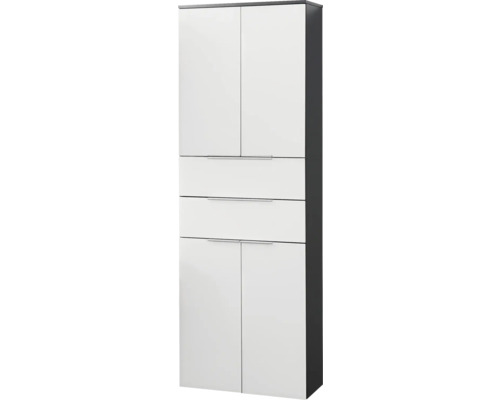 Armoire haute Fackelmann Style à gauche anthracite/blanc