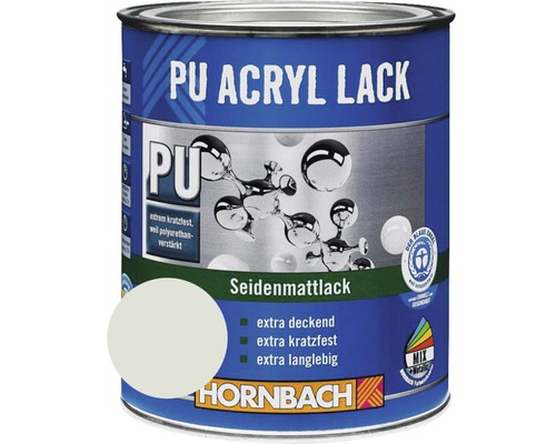 Laque couleur HORNBACH laque acrylique mate satinée RAL 7035 gris clair 125 ml