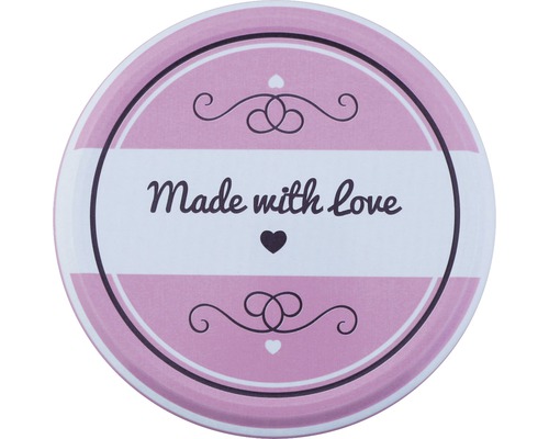 Boîte ronde avec l''inscription Made with love