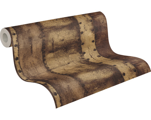 Tapetenrolle mit Metallplattenmuster